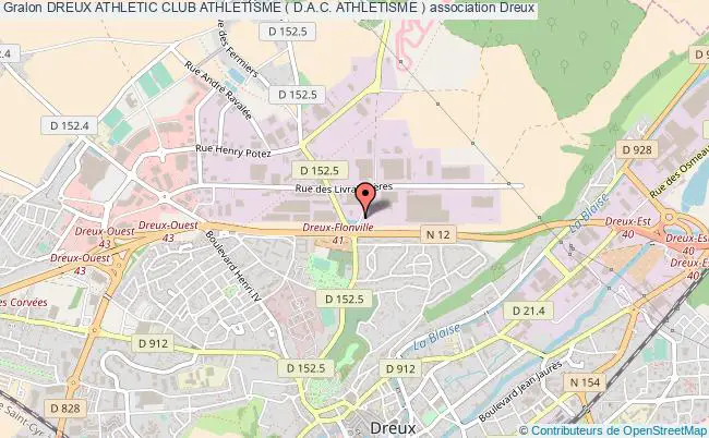 plan association Dreux Athletic Club Athletisme ( D.a.c. Athletisme ) Dreux