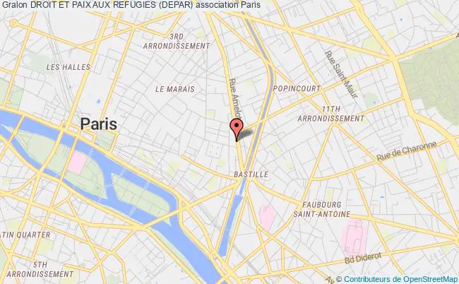 plan association Droit Et Paix Aux Refugies (depar) Paris 3e