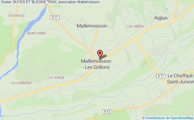 plan association Duyes Et BlÉone Trail Mallemoisson