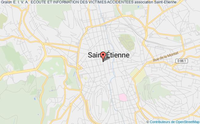 plan association E. I. V. A.  Ecoute Et Information Des Victimes Accidentees Saint-Étienne