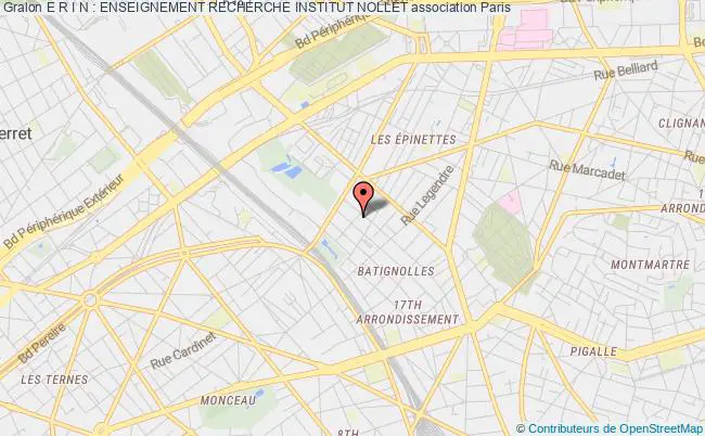plan association E R I N : Enseignement Recherche Institut Nollet Paris