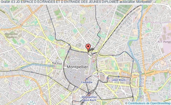 plan association E3 Jd Espace D Echanges Et D Entraide Des Jeunes Diplomes Montpellier