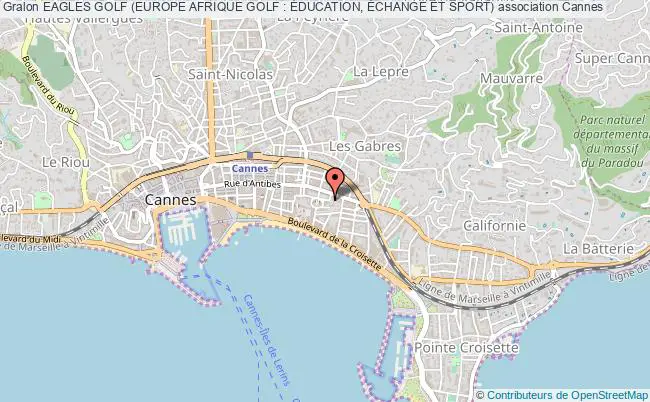 plan association Eagles Golf (europe Afrique Golf : Éducation, Échange Et Sport) Cannes