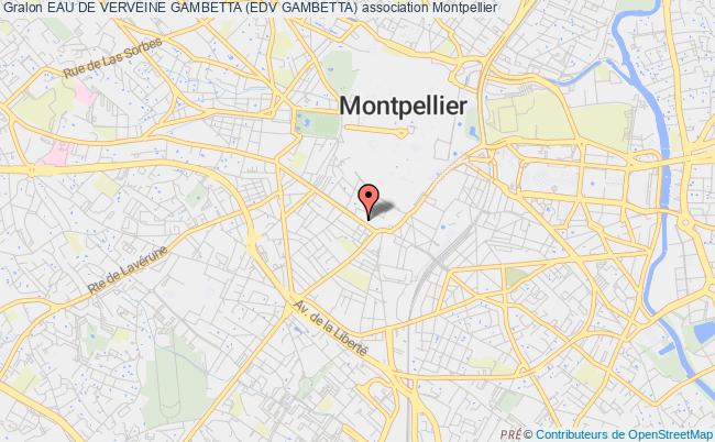 plan association Eau De Verveine Gambetta (edv Gambetta) Montpellier