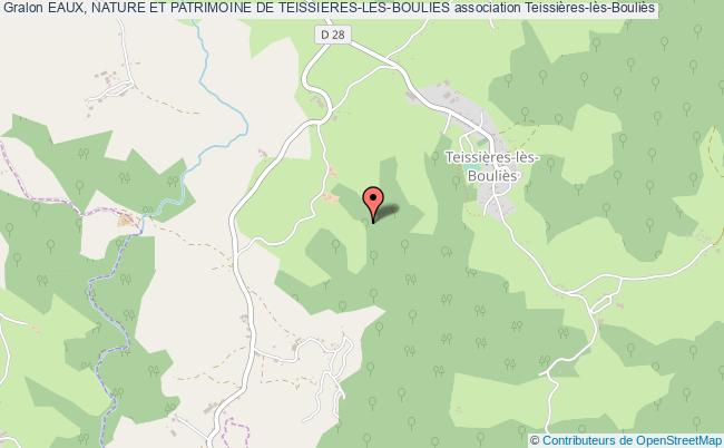 plan association Eaux, Nature Et Patrimoine De Teissieres-les-boulies Teissières-lès-Bouliès