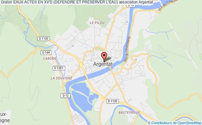 plan association Eaux Actes En Xv'd (dÉfendre Et PrÉserver L'eau) Argentat-sur-Dordogne