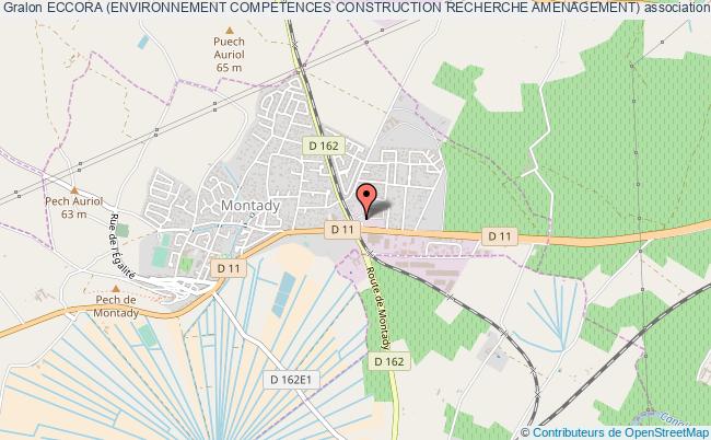 plan association Eccora (environnement Competences Construction Recherche Amenagement) Montady
