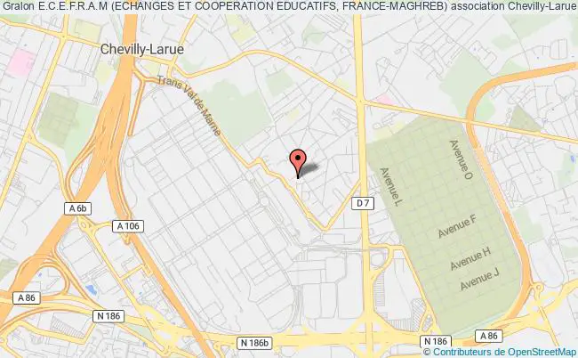 plan association E.c.e.f.r.a.m (echanges Et Cooperation Educatifs, France-maghreb) Chevilly-Larue