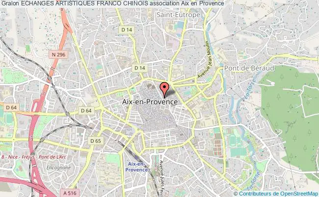 plan association Echanges Artistiques Franco Chinois Aix-en-Provence