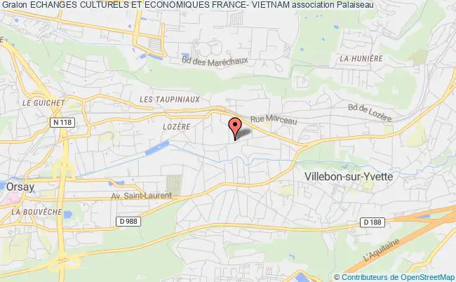 plan association Echanges Culturels Et Economiques France- Vietnam Palaiseau