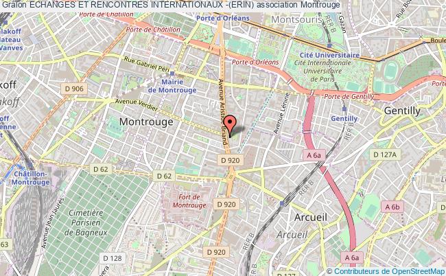 plan association Echanges Et Rencontres Internationaux -(erin) Montrouge
