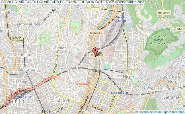 plan association Eclaireuses Eclaireurs De France Region Cote D'azur Nice Cedex 1