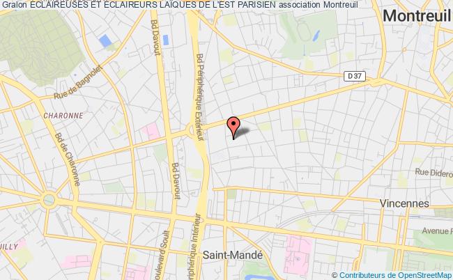 plan association Éclaireuses Et Éclaireurs LaÏques De L'est Parisien Montreuil