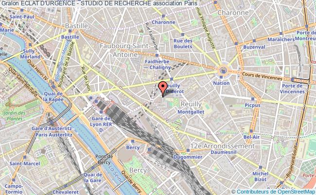 plan association Eclat D'urgence - Studio De Recherche Paris 12e
