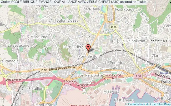 plan association Ecole Biblique EvangÉlique Alliance Avec JÉsus-christ (ajc) Toulon