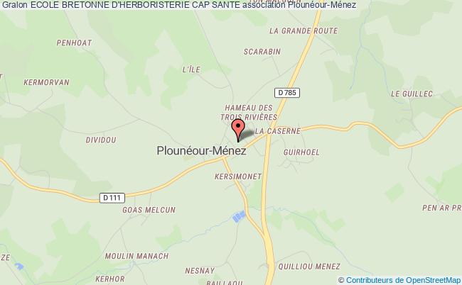 plan association Ecole Bretonne D'herboristerie Cap Sante Plounéour-Ménez