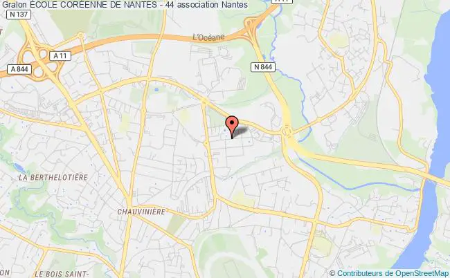 plan association École CorÉenne De Nantes - 44 Nantes