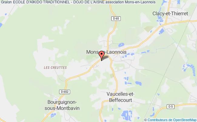 plan association Ecole D'aÏkido Traditionnel - Dojo De L'aisne Mons-en-Laonnois