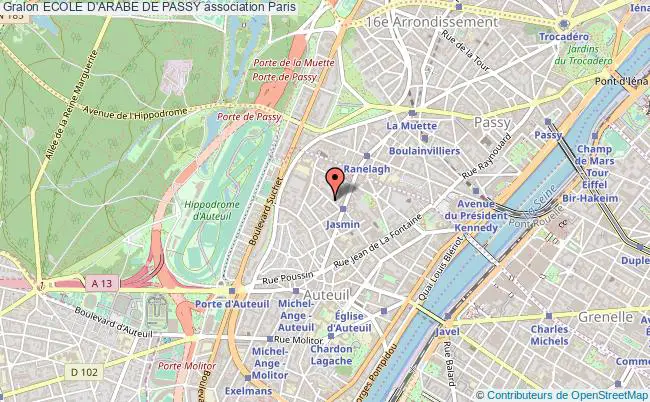 plan association Ecole D'arabe De Passy Paris