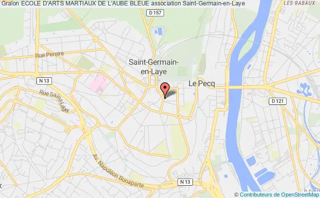 plan association Ecole D'arts Martiaux De L'aube Bleue Saint-Germain-en-Laye