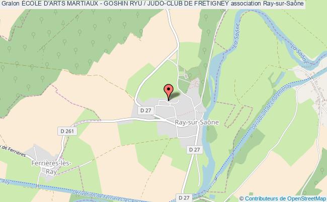 plan association École D'arts Martiaux - Goshin Ryu / Judo-club De Fretigney Ray-sur-Saône