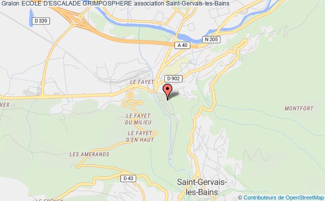 plan association Ecole D'escalade Grimposphere Saint-Gervais-les-Bains
