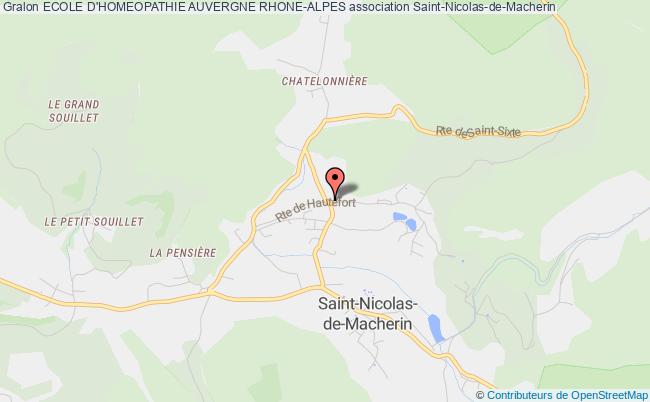 plan association Ecole D'homeopathie Auvergne Rhone-alpes Saint-Nicolas-de-Macherin