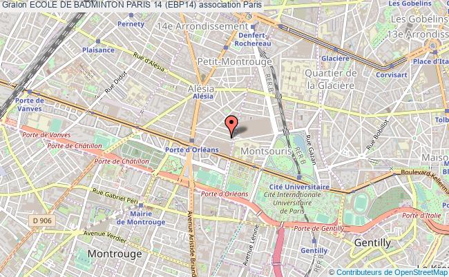 plan association Ecole De Badminton Paris 14 (ebp14) Paris