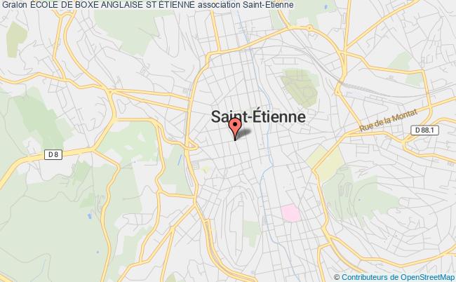 plan association École De Boxe Anglaise St Étienne Saint-Étienne