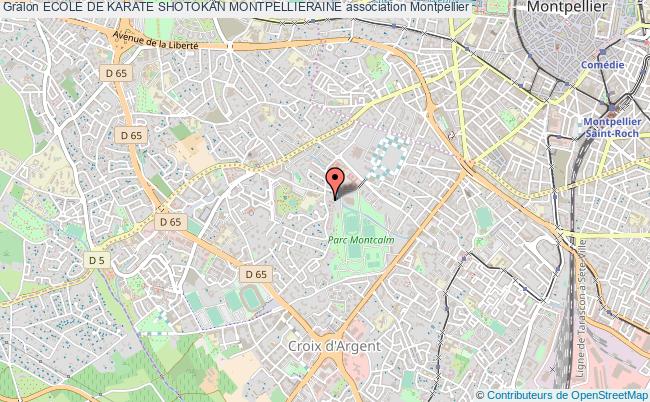 plan association Ecole De Karate Shotokan Montpellieraine Montpellier