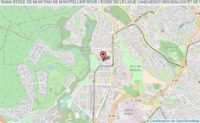 plan association Ecole De Muaythai De Montpellier Sous L'egide De La Ligue Languedoc-roussillon Et De La F M D A Montpellier