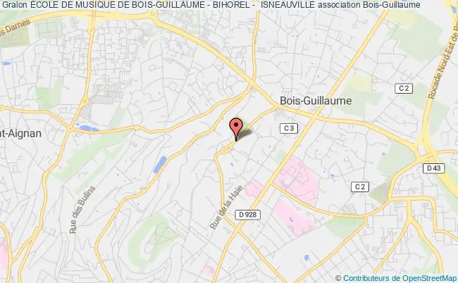 plan association École De Musique De Bois-guillaume - Bihorel -  Isneauville Bois-Guillaume