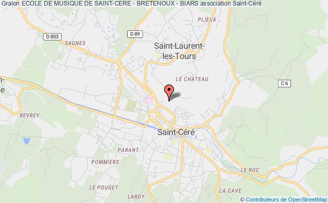 plan association Ecole De Musique De Saint-cere - Bretenoux - Biars Saint-Céré