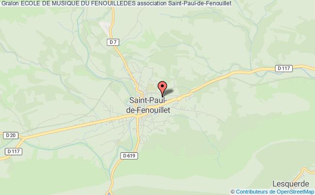 plan association Ecole De Musique Du Fenouilledes Saint-Paul-de-Fenouillet