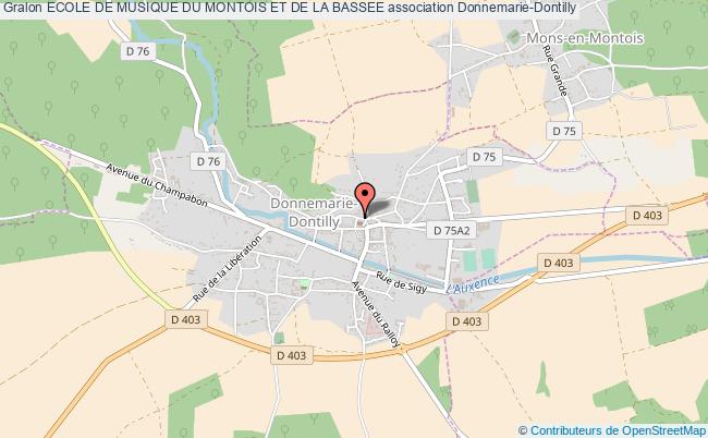 plan association Ecole De Musique Du Montois Et De La Bassee Donnemarie-Dontilly