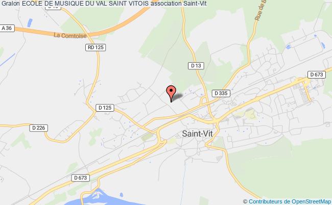 plan association Ecole De Musique Du Val Saint Vitois Saint-Vit