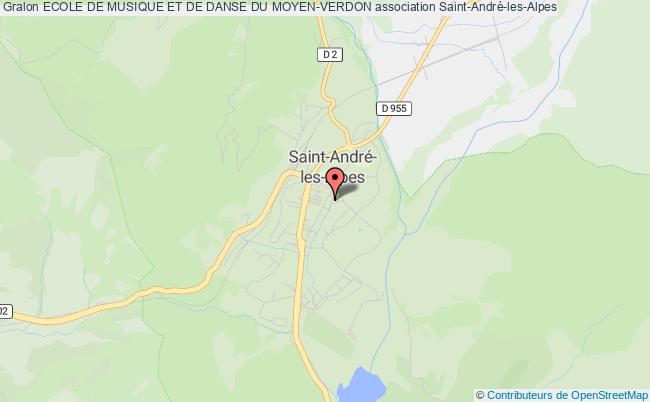 plan association Ecole De Musique Et De Danse Du Moyen-verdon Saint-André-les-Alpes