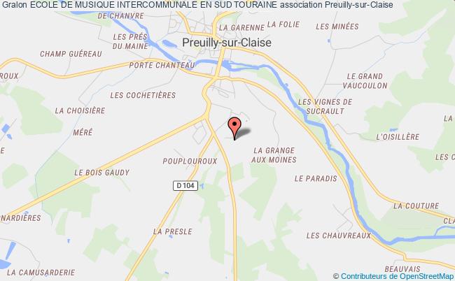 plan association Ecole De Musique Intercommunale En Sud Touraine Preuilly-sur-Claise