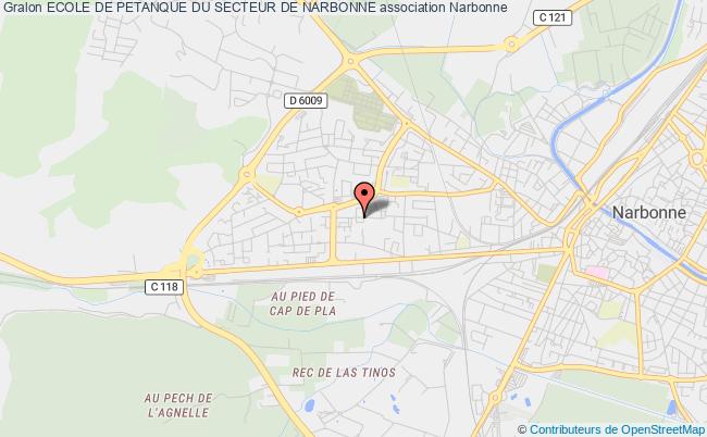 plan association Ecole De Petanque Du Secteur De Narbonne Narbonne