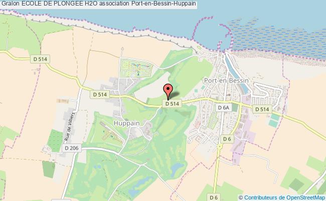 plan association Ecole De Plongee H2o Port-en-Bessin-Huppain