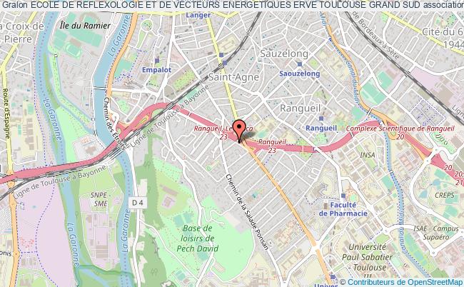 plan association Ecole De Reflexologie Et De Vecteurs Energetiques Erve Toulouse Grand Sud Toulouse