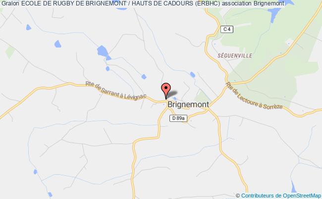 plan association Ecole De Rugby De Brignemont / Hauts De Cadours (erbhc) Brignemont