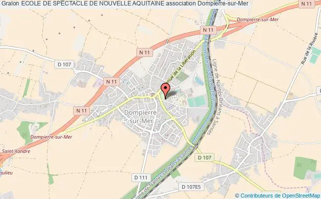 plan association Ecole De Spectacle De Nouvelle Aquitaine Dompierre-sur-Mer