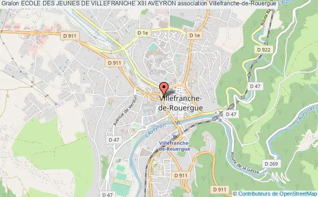 plan association Ecole Des Jeunes De Villefranche Xiii Aveyron Villefranche-de-Rouergue
