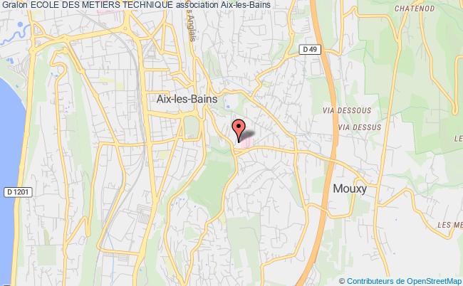 plan association Ecole Des Metiers Technique Aix-les-Bains
