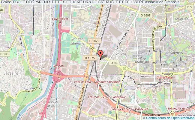 plan association Ecole Des Parents Et Des Educateurs De Grenoble Et De L'isere Grenoble