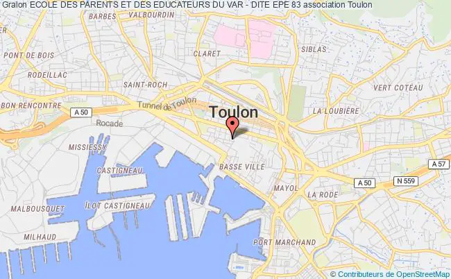 plan association Ecole Des Parents Et Des Educateurs Du Var - Dite Epe 83 Toulon