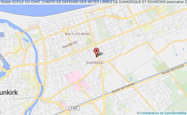 plan association Ecole Du Chat, Comite De Defense Des Betes Libres De Dunkerque Et Environs Dunkerque