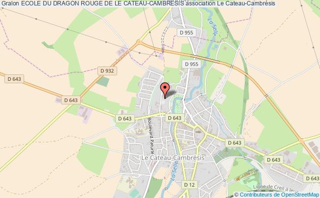 plan association Ecole Du Dragon Rouge De Le Cateau-cambresis Le    Cateau-Cambrésis