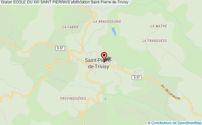 plan association Ecole Du Xiii Saint Pierrais Saint-Pierre-de-Trivisy